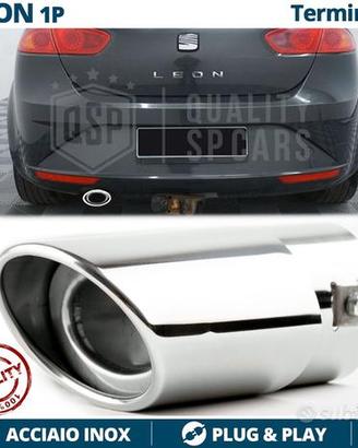 TERMINALE di Scarico OVALE per SEAT LEON Cromato