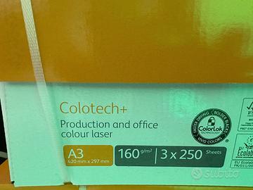 Carta Xerox Colotech+ A3 160g 250 Fogli Nuova