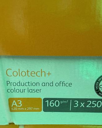 Carta Xerox Colotech+ A3 160g 250 Fogli Nuova