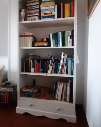 Due deliziose librerie uguali bianche