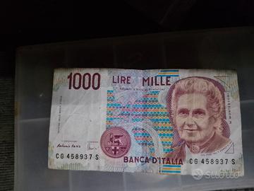 moneta vecchia lire.. vecchia mille lire di carta 