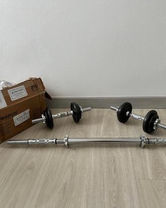 Set pesi e barre manubrio