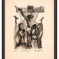 Quadro Franco Baraldi" Crocifissione"1971 3/40