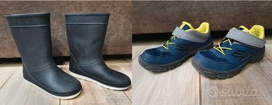 Scarpe montagna e stivali pioggia bambino