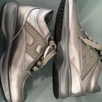 Hogan interactive in pelle metallizzata