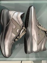Hogan interactive in pelle metallizzata