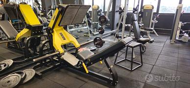 leg press, biceps machine, sissy squat technogym 