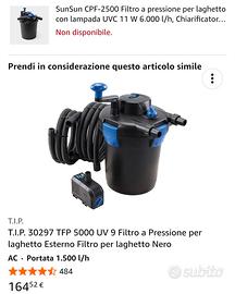filtro a pressione per laghetto con lampada uv 