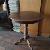 Tavolino rotondo legno salotto vintage