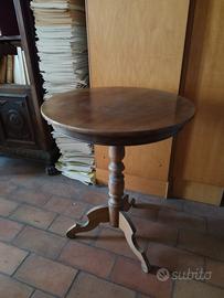 Tavolino rotondo legno salotto vintage
