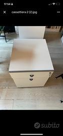 cassettiera  ufficio con ruote e serratura