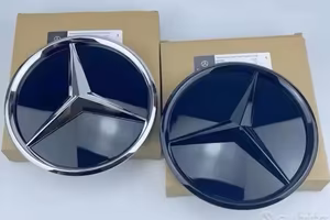 Loghi mercedes  logo  nero lucido stella emblema
