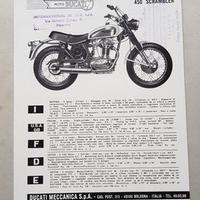 Ducati 450 Scrambler 1970 depliant moto originale