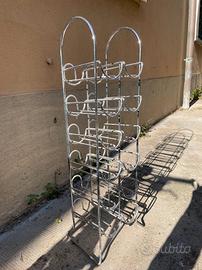Portabottiglie in acciaio da terra