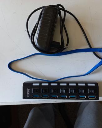 HUB USB 3 - 7 porte con microswitch