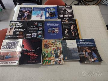 Stock libri allenamento, psicologia, stretching