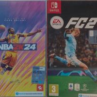 nintendo switch nba2k24 + ea sports fc24