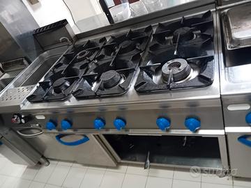 Cucina 6 fuochi a gas / friggitrice