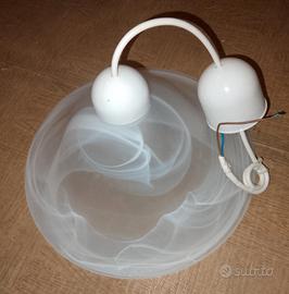 2 LAMPADARI in vetro diam. 31 cm