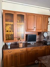 Cucina in vero  rovere e marmo pietra naturale