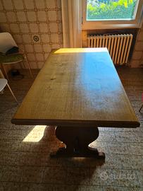 Tavolo Fratino legno massello stile rustico 