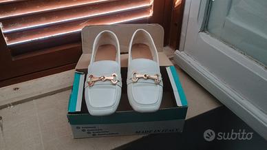 Mocassini bianchi donna taglia 40