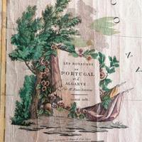 Antica carta geografica del Portogallo 