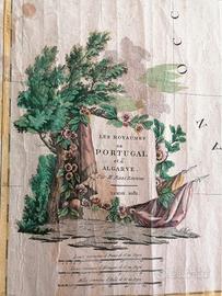 Antica carta geografica del Portogallo 