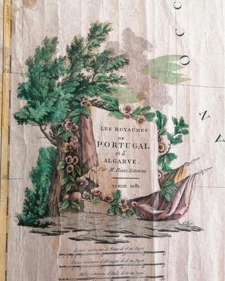 Antica carta geografica del Portogallo 