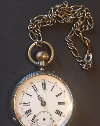 Orologio da tasca  vintage primi ' 900 con catena