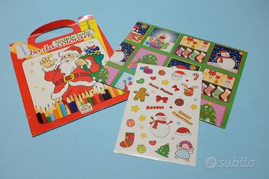 Libro carta da pacchi adesivi Natale bimbi lavori