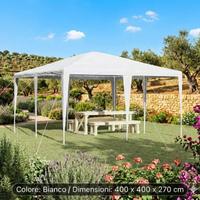 Gazebo NUOVO 4 m x 4 m bianco VidaXL