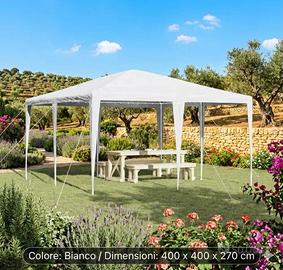 Gazebo NUOVO 4 m x 4 m bianco VidaXL