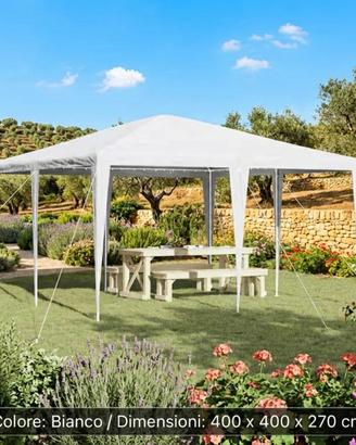 Gazebo NUOVO 4 m x 4 m bianco VidaXL