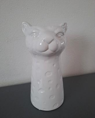 Vaso bianco ghepardp