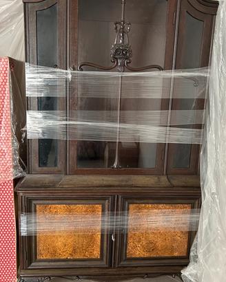 Vetrina  liberty con inserti radica 1930-40