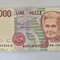 BANCONOTA MILLE 1000 LIRE ANNO 1990