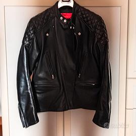 giubbotto biker in pelle Triumph