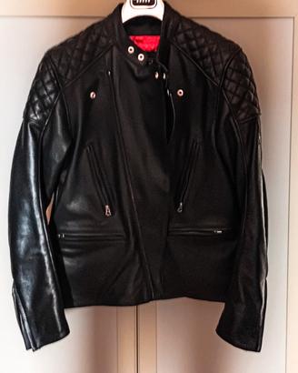 giubbotto biker in pelle Triumph