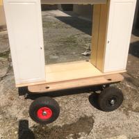 Pensile con specchiera per bagno