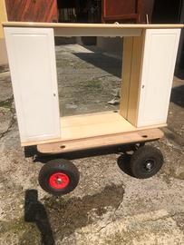 Pensile con specchiera per bagno