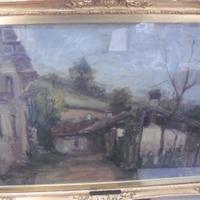 Dipinto d'epoca di G. Balansino Tempo Grigio
