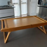 Vassoio tavolo colazione in legno vintage 