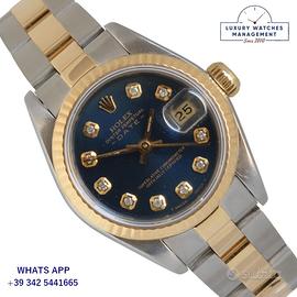 Rolex Datejust 69173 Ladies 26MM blue diamond’s