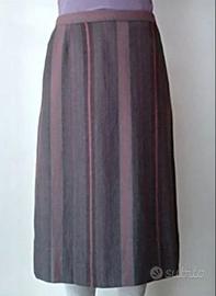 Gonna midi grigia sartoriale