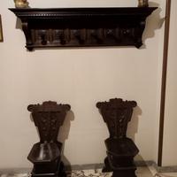 Sedie con cappelliera appendiabiti