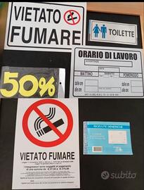 Set di cartelli per locali commerciali 