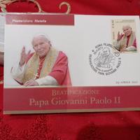 Francobolli beatificazione papà Giovanni Paolo II