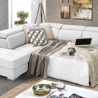 divano angolare bianco ecopelle