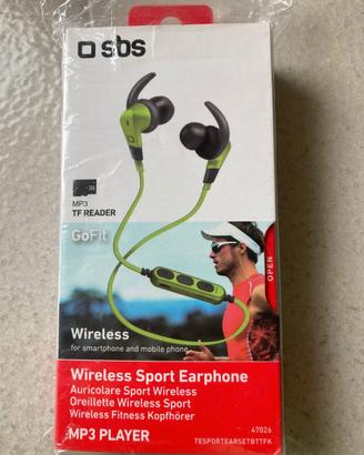 SBS Cuffie Sport bluetooth con lettore MP3 - Nuove